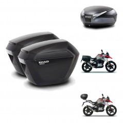 SHAD Baul SH48 + soporte montaje maletas sh23 DARK GREY PREMIUM KIT-464388