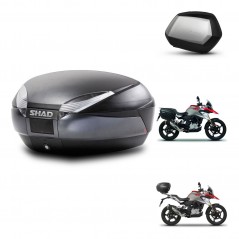 SHAD SH35 PREMIUM suitcases + mounting bracket SH48 trunk DARK GREY KIT-464389