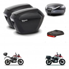 SHAD Baul SH48 + soporte montaje maletas sh23 accesorios DARK GREY PREMIUM KIT-464394
