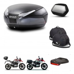 SHAD SH35 PREMIUM suitcases + mounting bracket SH48 trunk accessories DARK GREY KIT-464396