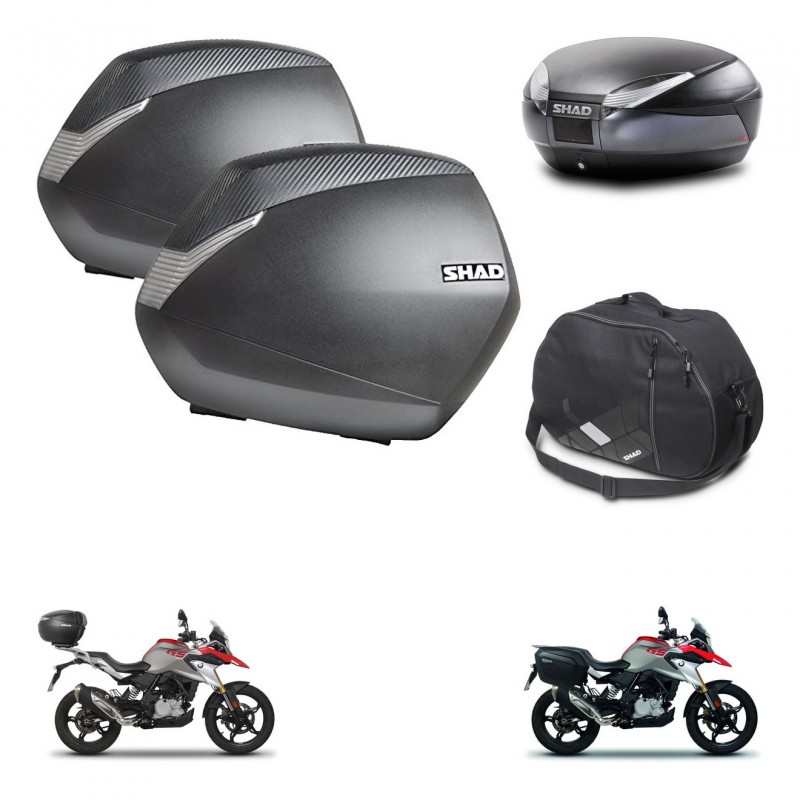 SHAD SH48 trunk + mounting bracket SH36 suitcases accessories DARK GREY PREMIUM KIT-464398