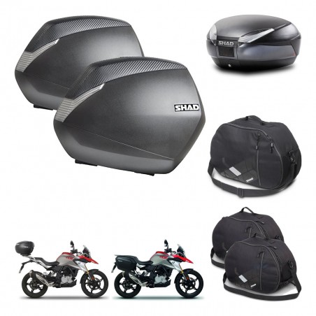 SHAD Baul SH48 + soporte montaje maletas SH36 accesorios DARK GREY PREMIUM KIT-464399