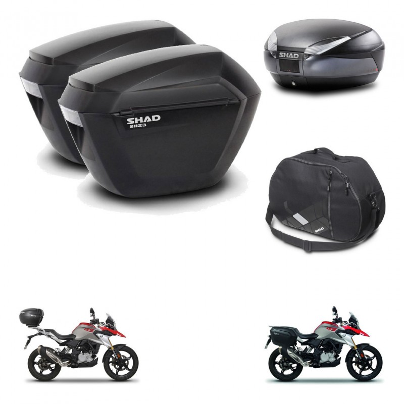 SHAD Baul SH48 + soporte montaje maletas sh23 accesorios DARK GREY PREMIUM KIT-464400