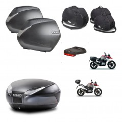 SHAD Baul SH48 + soporte montaje maletas SH36 accesorios DARK GREY PREMIUM KIT-464405