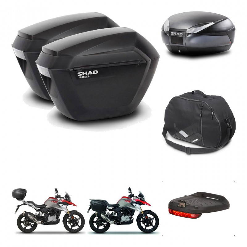 SHAD SH48 trunk + mounting bracket sh23 suitcases accessories DARK GREY PREMIUM KIT-464406