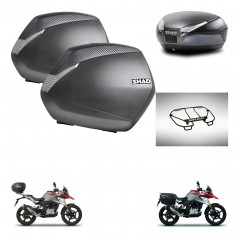 SHAD Baul SH48 + soporte montaje maletas SH36 accesorios DARK GREY PREMIUM KIT-464410