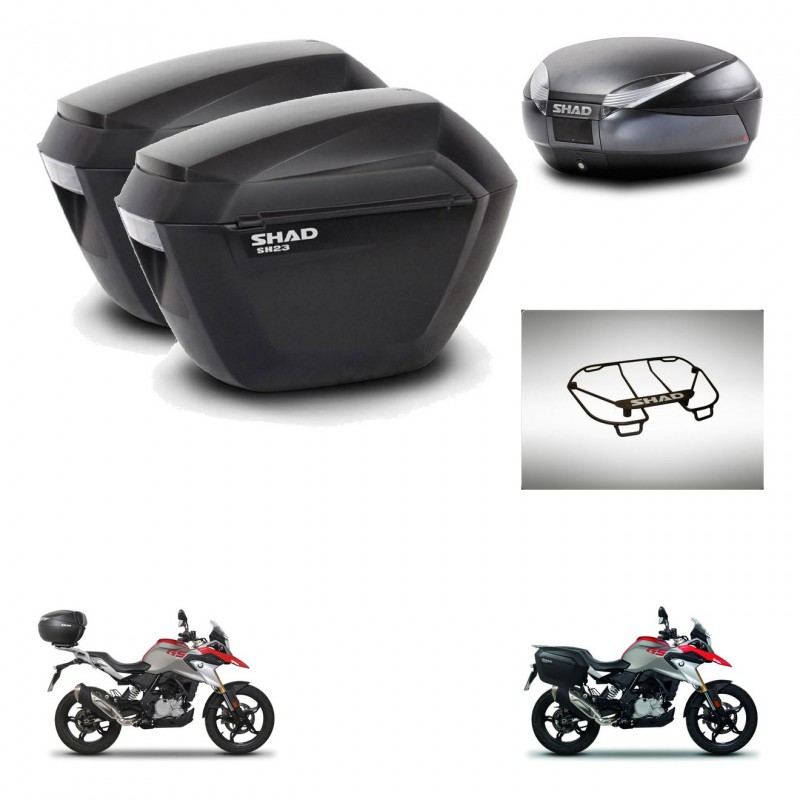 SHAD Baul SH48 + soporte montaje maletas sh23 accesorios DARK GREY PREMIUM KIT-464412