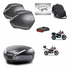 SHAD Baul SH48 + soporte montaje maletas SH36 accesorios DARK GREY PREMIUM KIT-464417