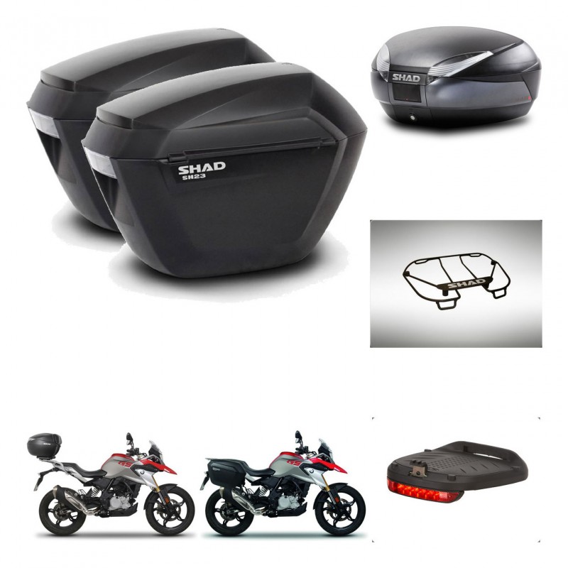 SHAD SH48 trunk + mounting bracket sh23 suitcases accessories DARK GREY PREMIUM KIT-464418
