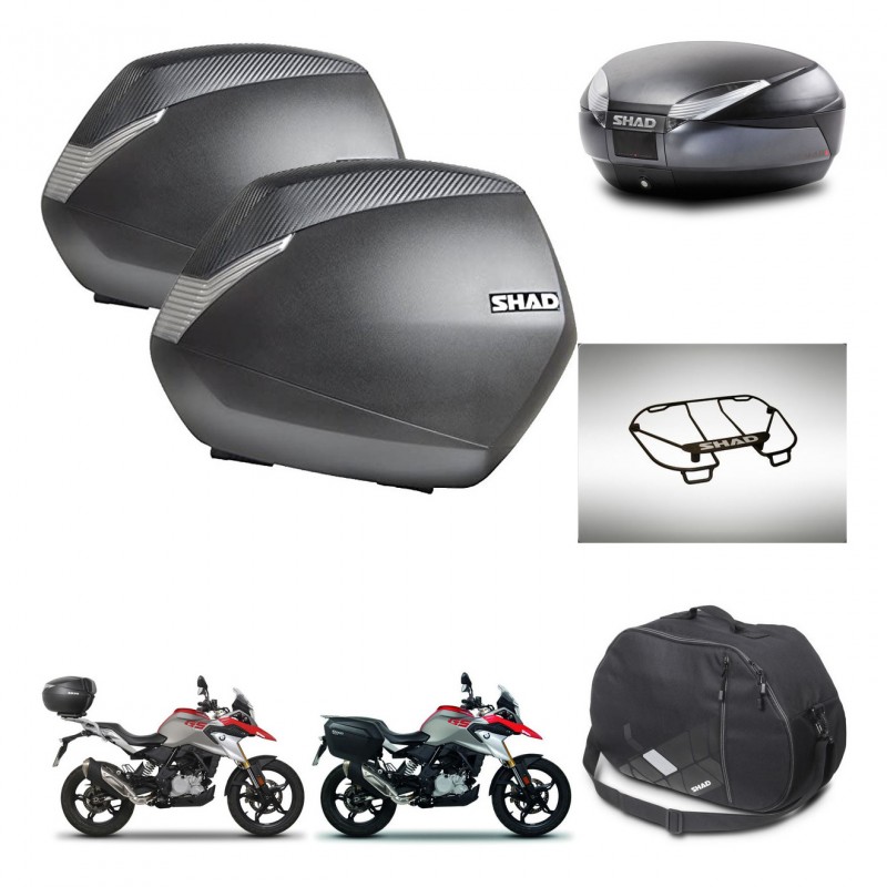 SHAD Baul SH48 + soporte montaje maletas SH36 accesorios DARK GREY PREMIUM KIT-464422