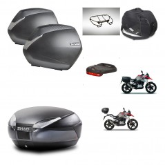 SHAD Baul SH48 + soporte montaje maletas SH36 accesorios DARK GREY PREMIUM KIT-464428