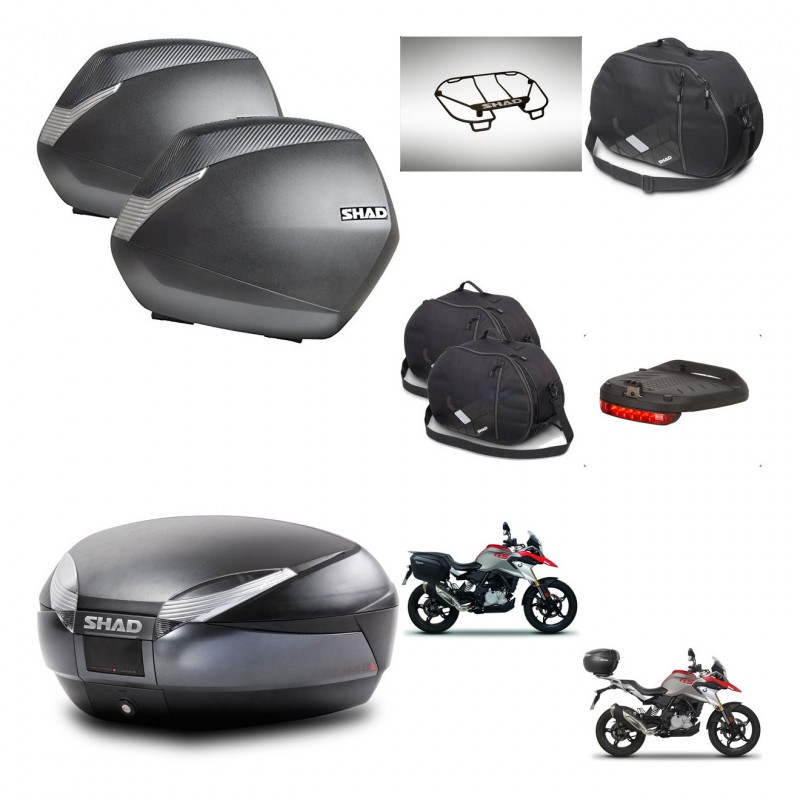 SHAD Baul SH48 + soporte montaje maletas SH36 accesorios DARK GREY PREMIUM KIT-464429
