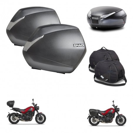 SHAD Baul SH48 + soporte montaje maletas SH36 accesorios DARK GREY PREMIUM KIT-464435