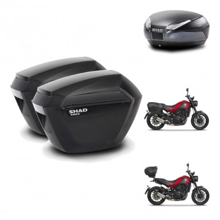 SHAD Baul SH48 + soporte montaje maletas sh23 DARK GREY PREMIUM KIT-464436