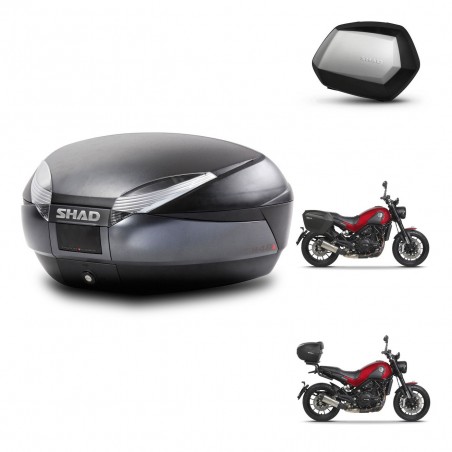 SHAD Maletas SH35 PREMIUM + soporte montaje baul SH48 DARK GREY KIT-464437