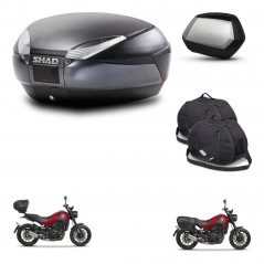 SHAD SH35 PREMIUM suitcases + mounting bracket SH48 trunk accessories DARK GREY KIT-464438