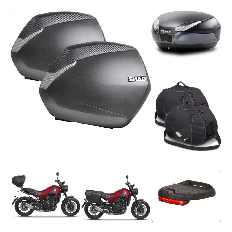 SHAD Baul SH48 + soporte montaje maletas SH36 accesorios DARK GREY PREMIUM KIT-464441