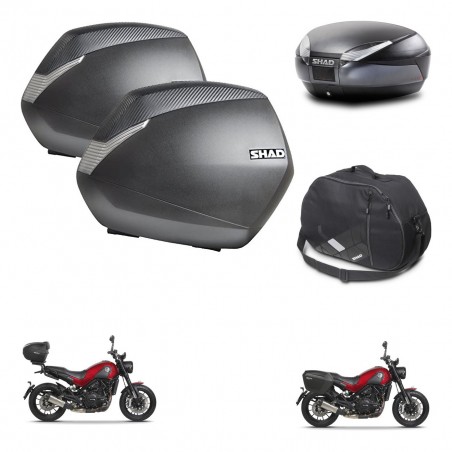 SHAD SH48 trunk + mounting bracket SH36 suitcases accessories DARK GREY PREMIUM KIT-464446