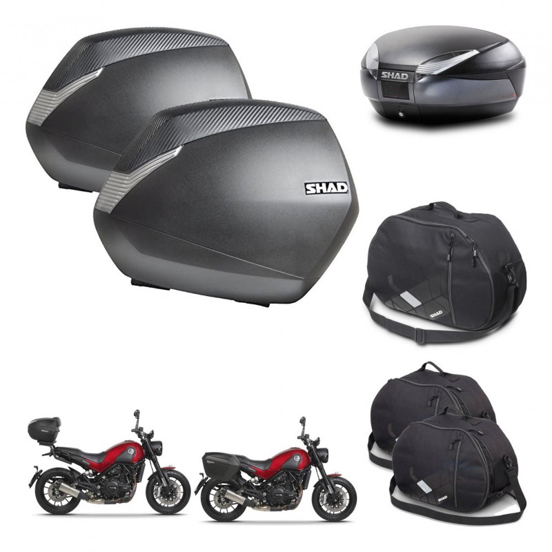SHAD SH48 trunk + mounting bracket SH36 suitcases accessories DARK GREY PREMIUM KIT-464447