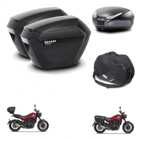 SHAD SH48 trunk + mounting bracket sh23 suitcases accessories DARK GREY PREMIUM KIT-464448