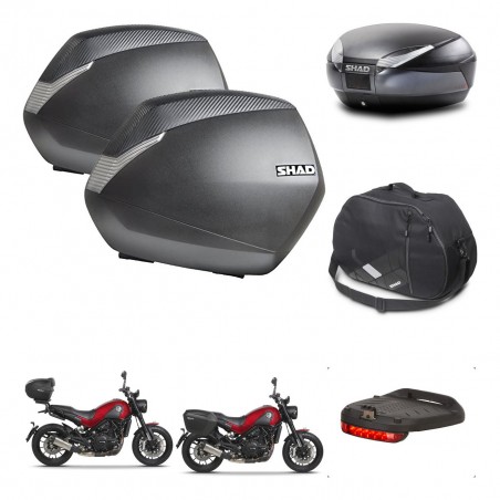 SHAD Baul SH48 + soporte montaje maletas SH36 accesorios DARK GREY PREMIUM KIT-464452