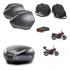 SHAD SH48 trunk + mounting bracket SH36 suitcases accessories DARK GREY PREMIUM KIT-464453