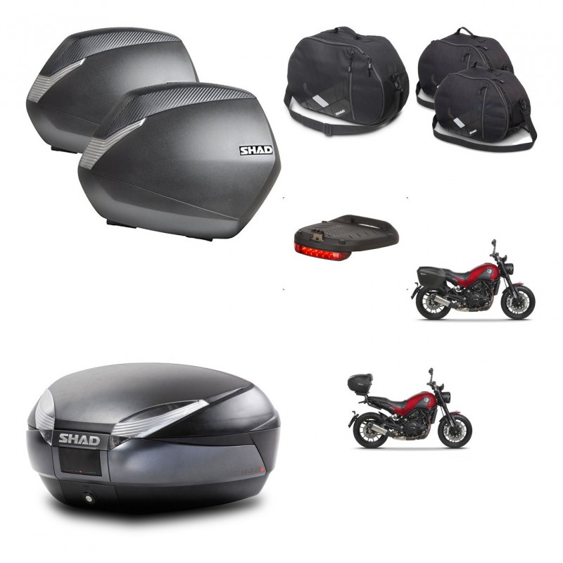 SHAD SH48 trunk + mounting bracket SH36 suitcases accessories DARK GREY PREMIUM KIT-464453