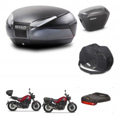 SHAD SH23 alu suitcases + mounting bracket SH48 trunk accessories DARK GREY PREMIUM KIT-464457