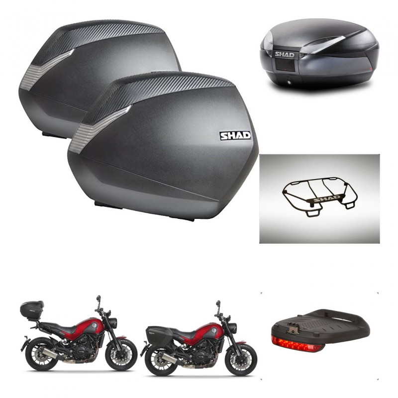 SHAD SH48 trunk + mounting bracket SH36 suitcases accessories DARK GREY PREMIUM KIT-464464