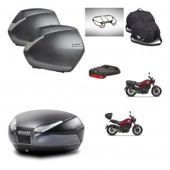SHAD Baul SH48 + soporte montaje maletas SH36 accesorios DARK GREY PREMIUM KIT-464465
