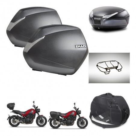 SHAD Baul SH48 + soporte montaje maletas SH36 accesorios DARK GREY PREMIUM KIT-464470
