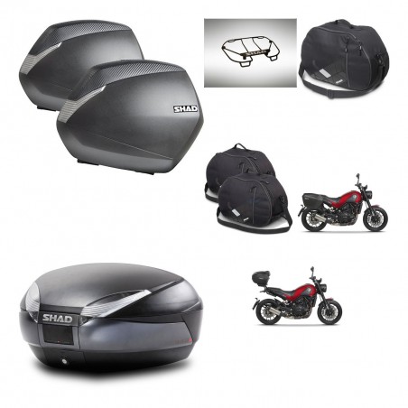 SHAD Baul SH48 + soporte montaje maletas SH36 accesorios DARK GREY PREMIUM KIT-464471