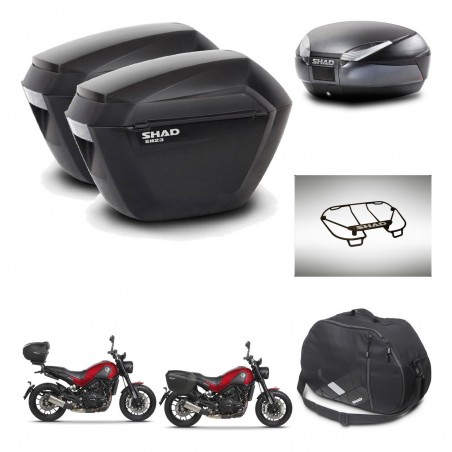 SHAD Baul SH48 + soporte montaje maletas sh23 accesorios DARK GREY PREMIUM KIT-464472