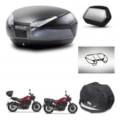 SHAD SH35 PREMIUM suitcases + mounting bracket SH48 trunk accessories DARK GREY KIT-464473