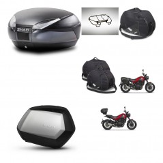 SHAD SH35 PREMIUM suitcases + mounting bracket SH48 trunk accessories DARK GREY KIT-464474