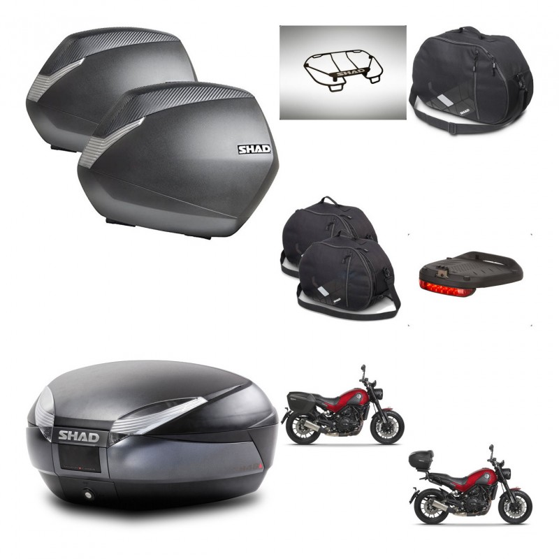 SHAD SH48 trunk + mounting bracket SH36 suitcases accessories DARK GREY PREMIUM KIT-464477