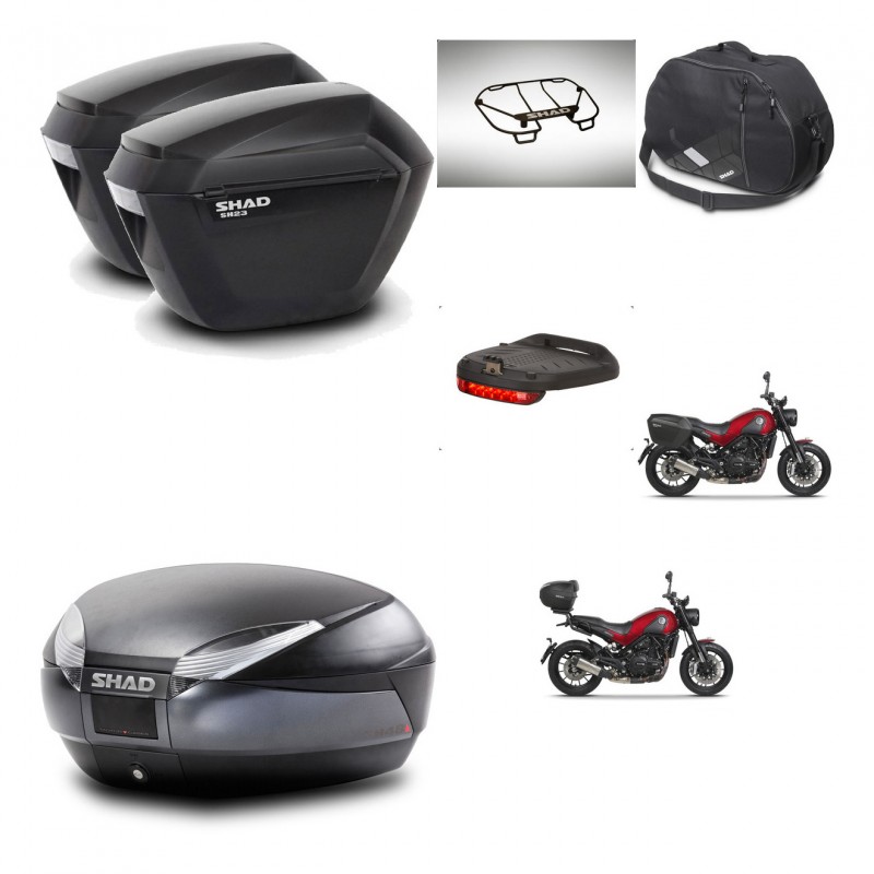 SHAD Baul SH48 + soporte montaje maletas sh23 accesorios DARK GREY PREMIUM KIT-464478