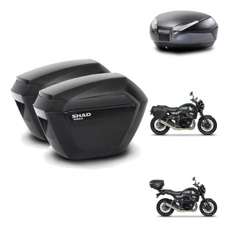 SHAD Baul SH48 + soporte montaje maletas sh23 DARK GREY PREMIUM KIT-464484