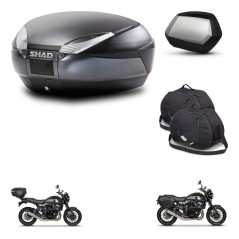 SHAD SH35 PREMIUM suitcases + mounting bracket SH48 trunk accessories DARK GREY KIT-464486