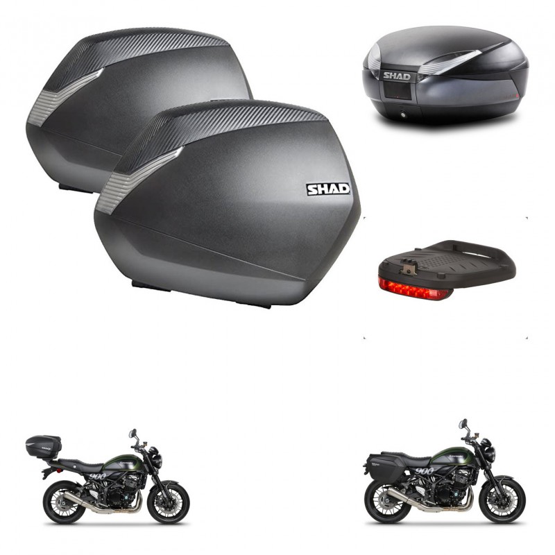 SHAD Baul SH48 + soporte montaje maletas SH36 accesorios DARK GREY PREMIUM KIT-464488