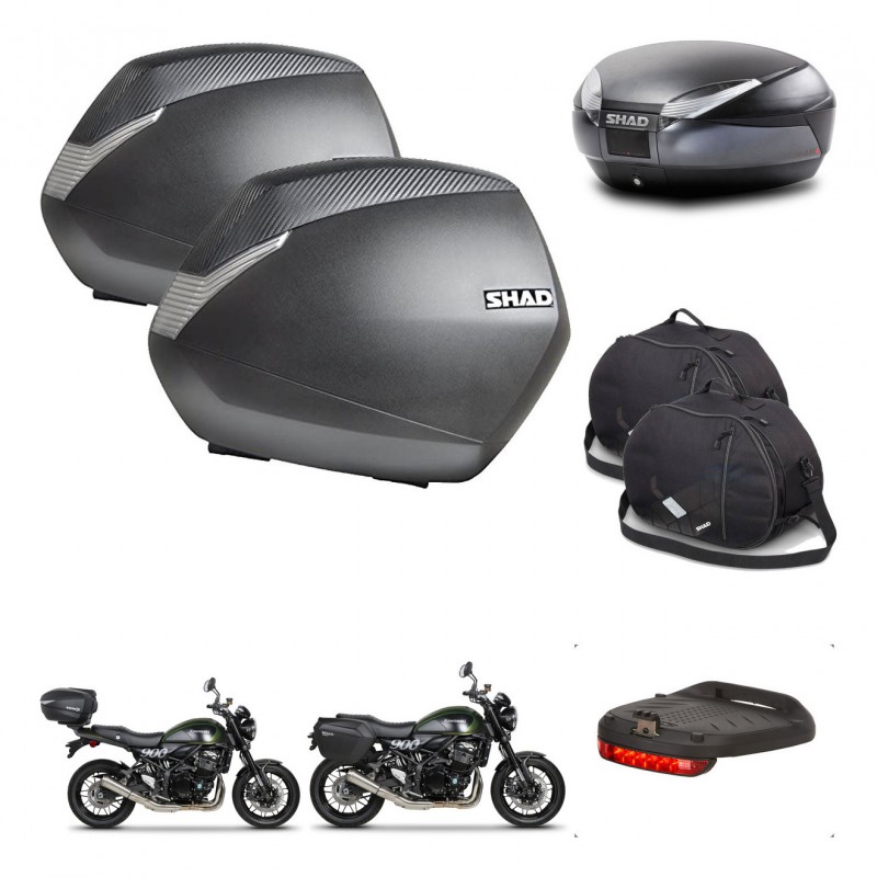 SHAD SH48 trunk + mounting bracket SH36 suitcases accessories DARK GREY PREMIUM KIT-464489