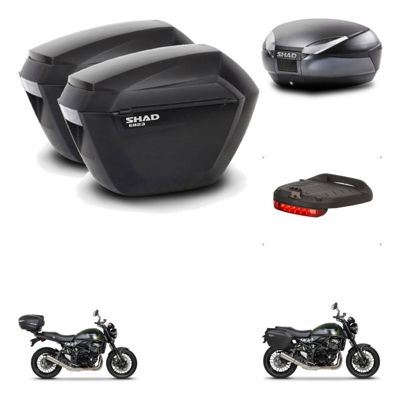 SHAD Baul SH48 + soporte montaje maletas sh23 accesorios DARK GREY PREMIUM KIT-464490