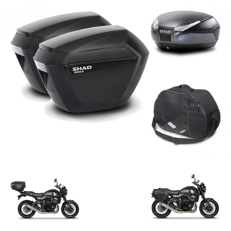 SHAD SH48 trunk + mounting bracket sh23 suitcases accessories DARK GREY PREMIUM KIT-464496