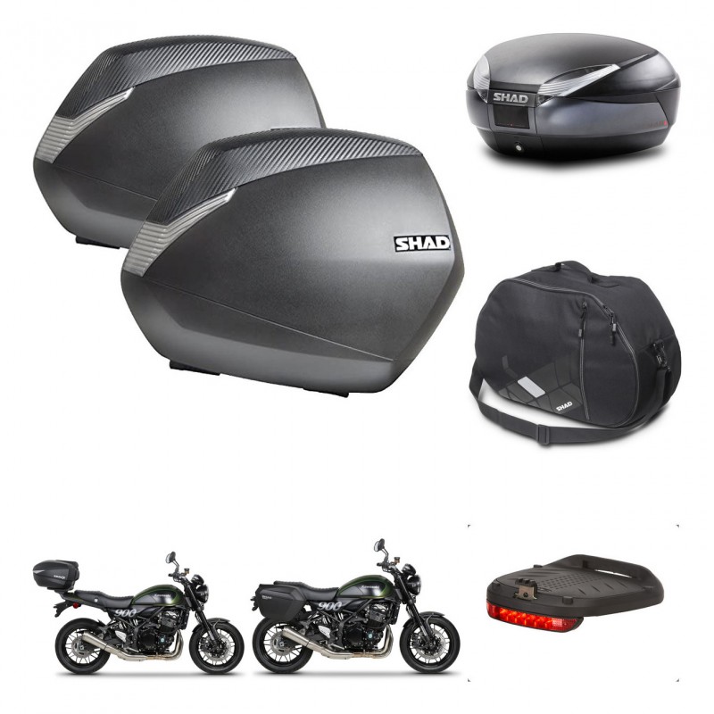 SHAD Baul SH48 + soporte montaje maletas SH36 accesorios DARK GREY PREMIUM KIT-464500