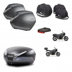 SHAD Baul SH48 + soporte montaje maletas SH36 accesorios DARK GREY PREMIUM KIT-464501