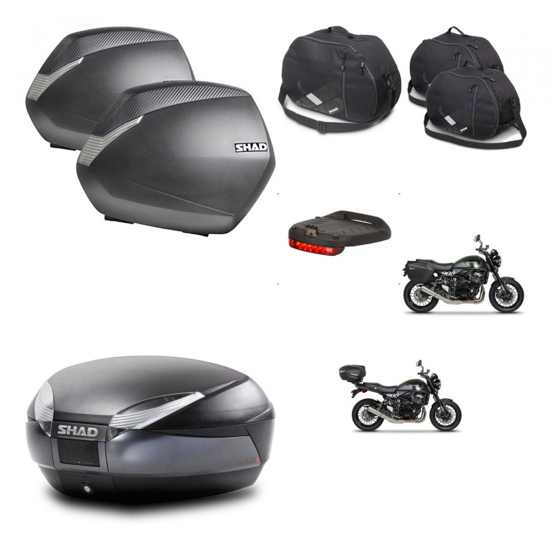 SHAD Baul SH48 + soporte montaje maletas SH36 accesorios DARK GREY PREMIUM KIT-464501