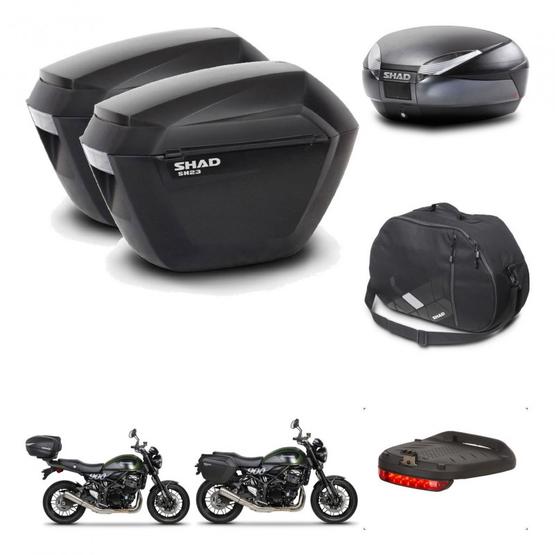 SHAD Baul SH48 + soporte montaje maletas sh23 accesorios DARK GREY PREMIUM KIT-464502