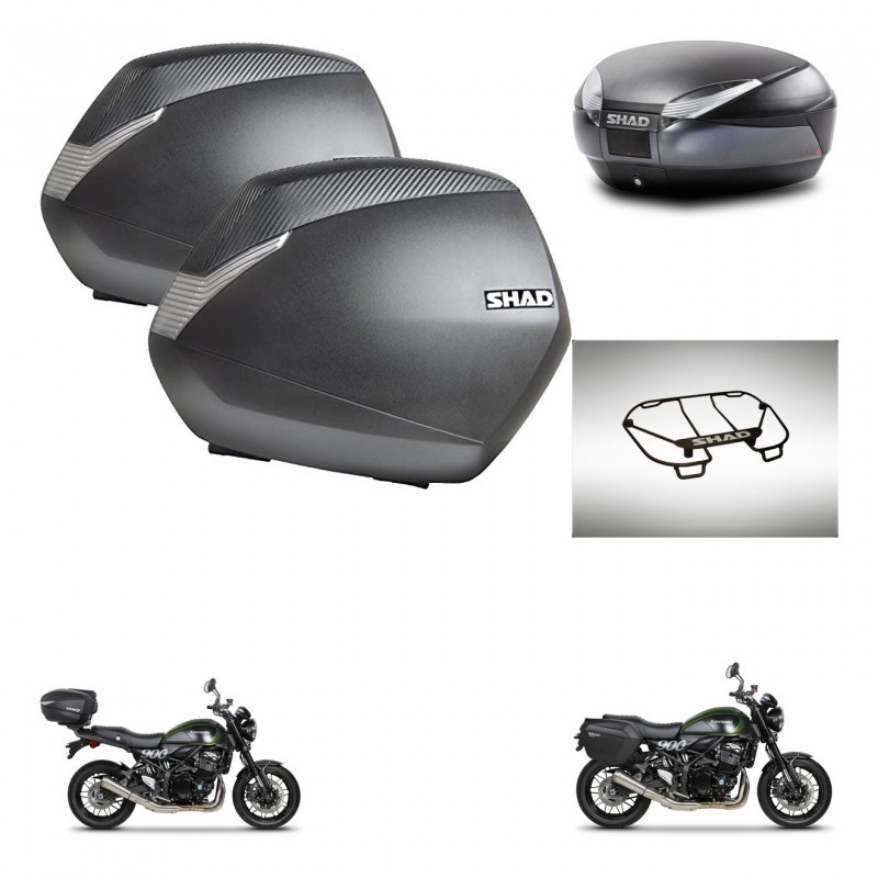 SHAD SH48 trunk + mounting bracket SH36 suitcases accessories DARK GREY PREMIUM KIT-464506
