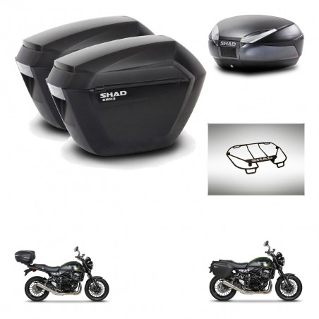 SHAD Baul SH48 + soporte montaje maletas sh23 accesorios DARK GREY PREMIUM KIT-464508