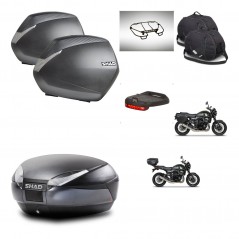 SHAD SH48 trunk + mounting bracket SH36 suitcases accessories DARK GREY PREMIUM KIT-464513